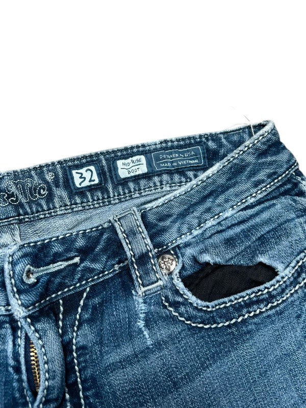 Miss Me flared Jeans blau Größe 32