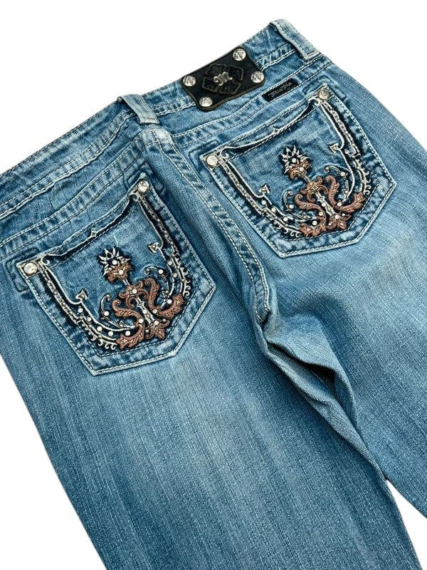 Miss Me Jeans flared blau Größe 28