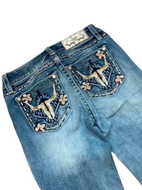 Miss Me Jeans flared blau Größe 26