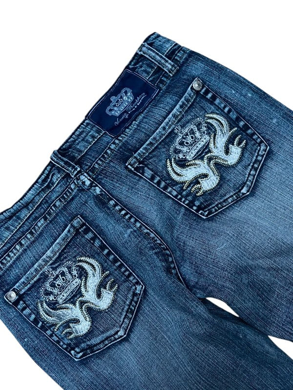 Victoria Beckham Jeans flared blau Größe S