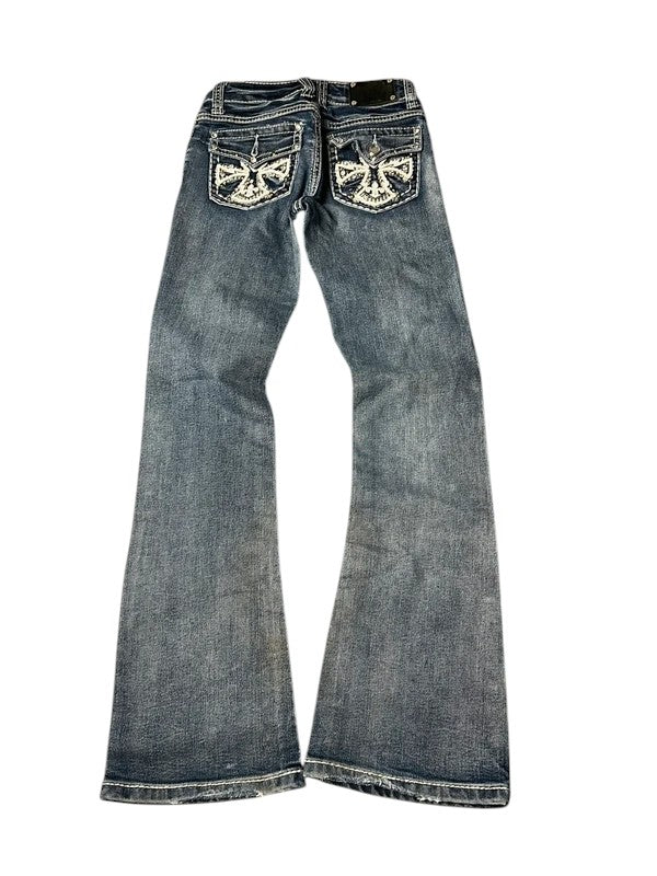 Rodeo Girl Y2K flared Jeans blau Größe XXXS