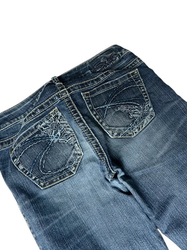 Silver Y2K flared Jeans blau Größe