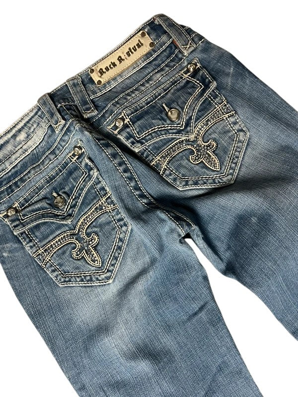 Rock Revival flared Jeans blau Größe 28