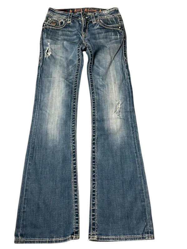 Rock Revival flared Jeans blau Größe 28