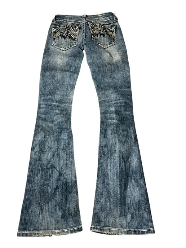 Miss Me flared Jeans blau Größe 22