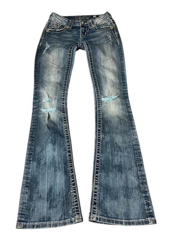 Miss Me flared Jeans blau Größe 22