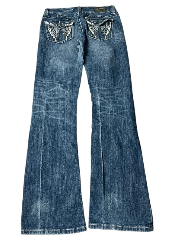 Y2K flared Jeans blau Größe S