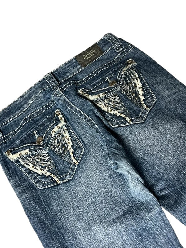 Y2K flared Jeans blau Größe S