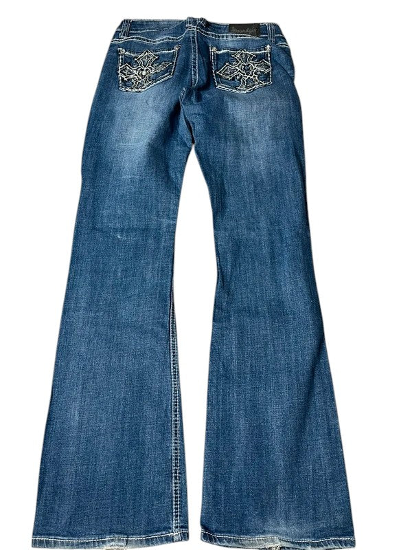 Y2K flared Jeans blau Größe S