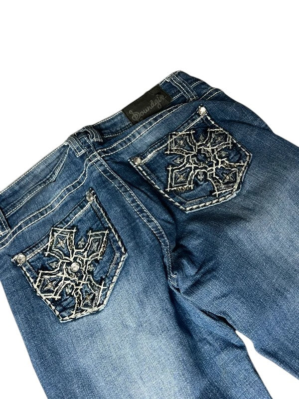 Y2K flared Jeans blau Größe S