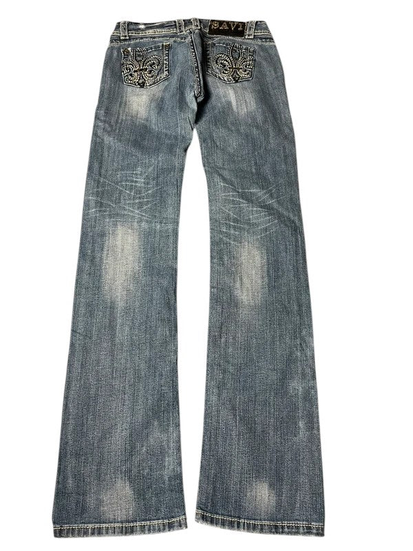 Savi Y2K flared Jeans blau Größe S