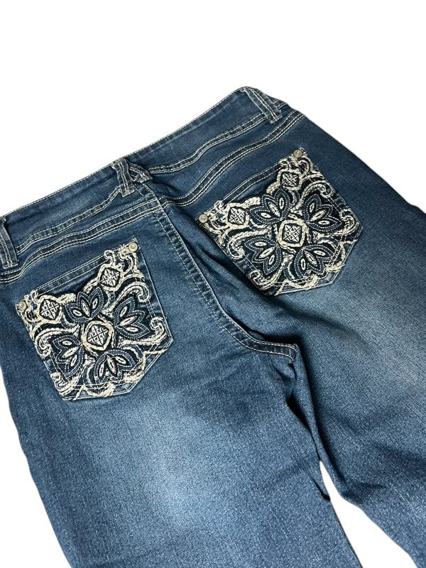 Faded Glory Y2K flared Jeans blau Größe XS
