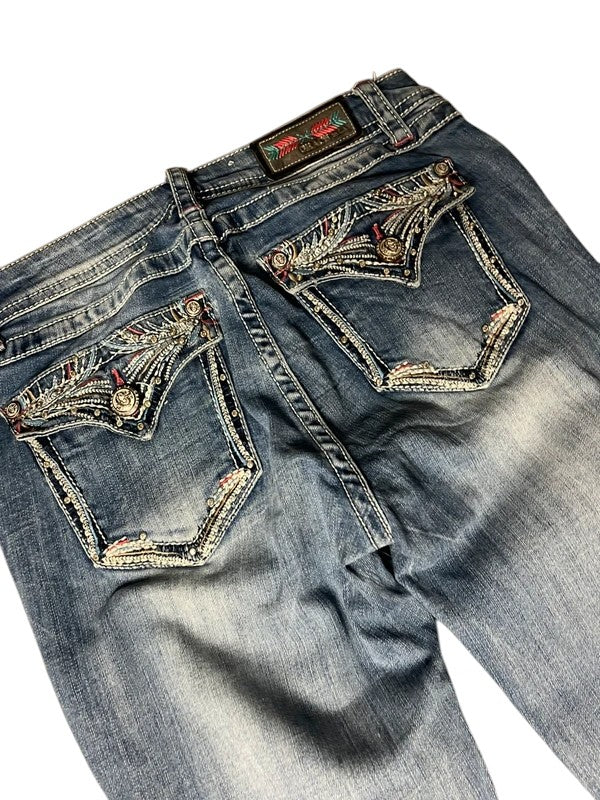 Grace Y2K flared Jeans blau Größe 28