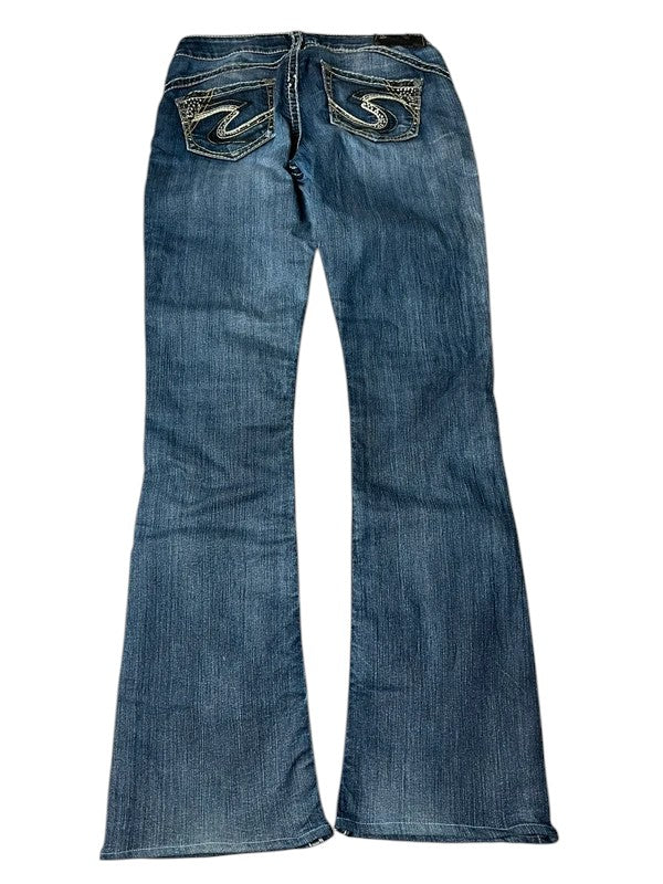 Silver Y2K flared Jeans blau Größe S