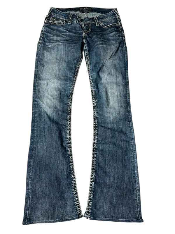 Silver Y2K flared Jeans blau Größe S