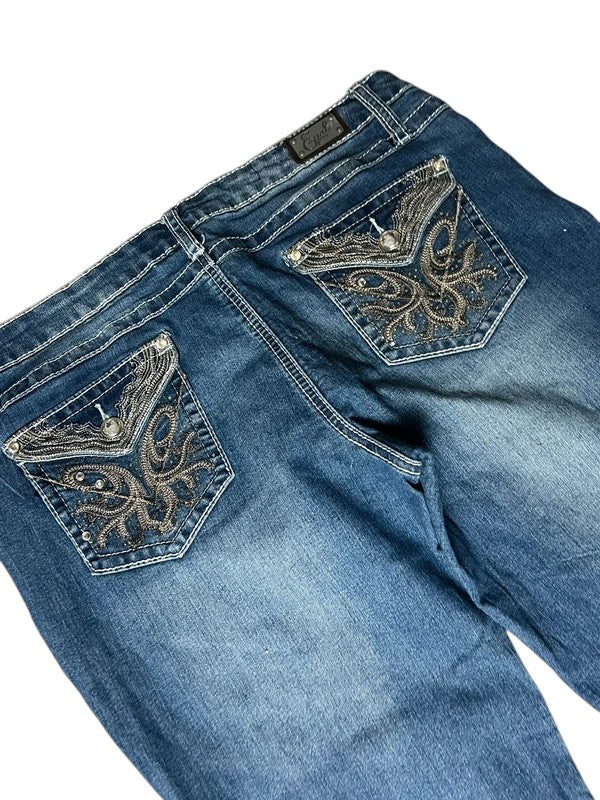 Y2K flared Jeans blau Größe XL