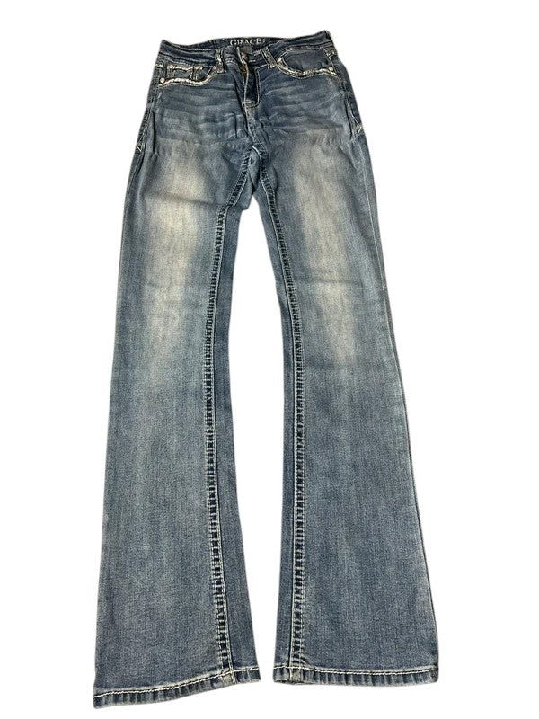 Grace Y2K flared Jeans blau Größe XXS