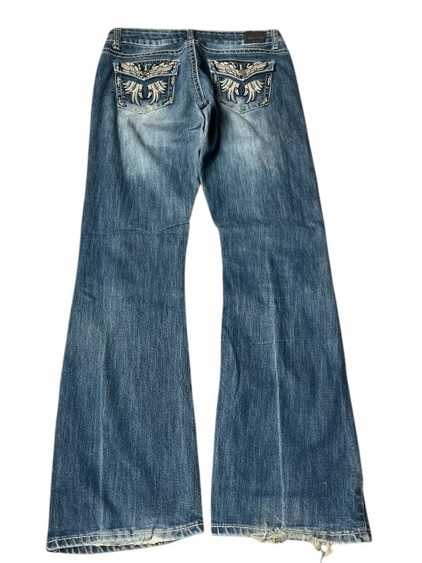 Love x Nation Y2K flared Jeans blau Größe M