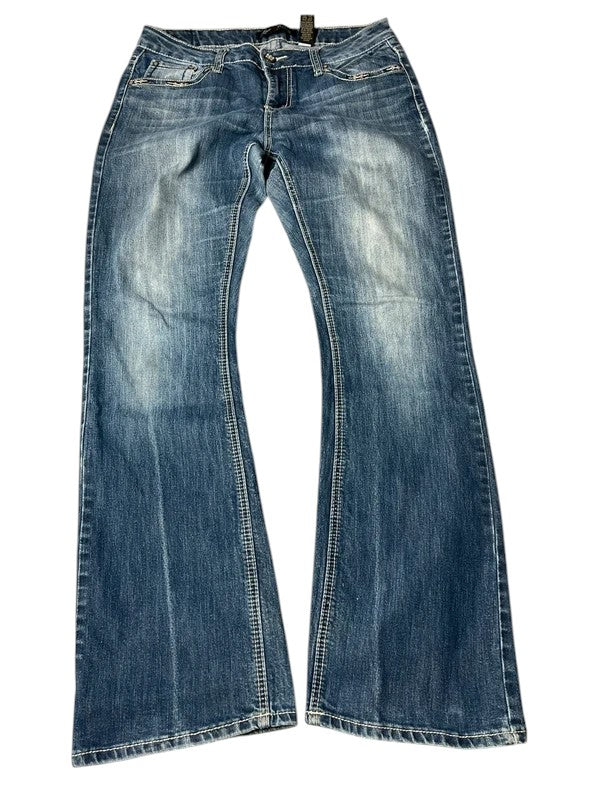 Love x Nation Y2K flared Jeans blau Größe M