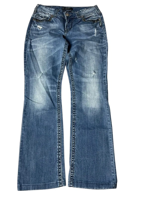 Silver Y2K flared Jeans blau Größe XS