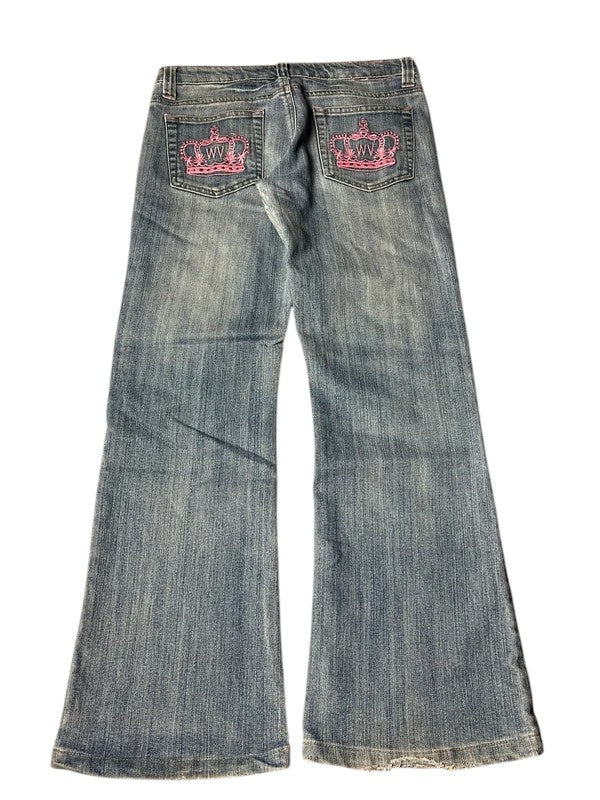 Y2K flared Jeans blau Größe S