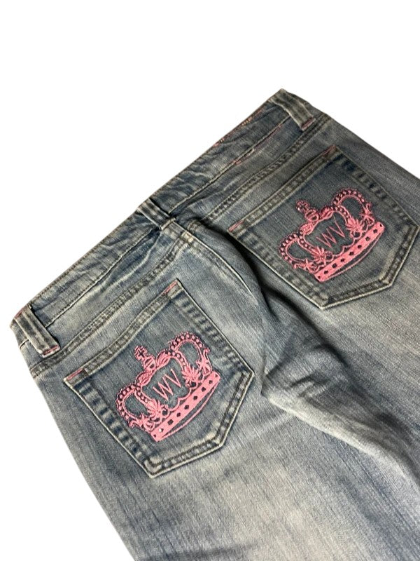 Y2K flared Jeans blau Größe S