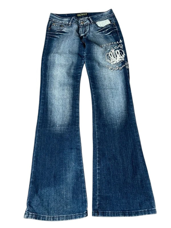 Y2K flared Jeans blau Größe XS