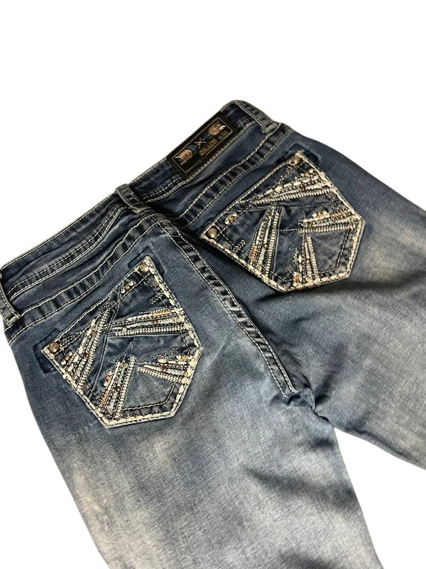 Grace Y2K flared Jeans blau Größe XXS