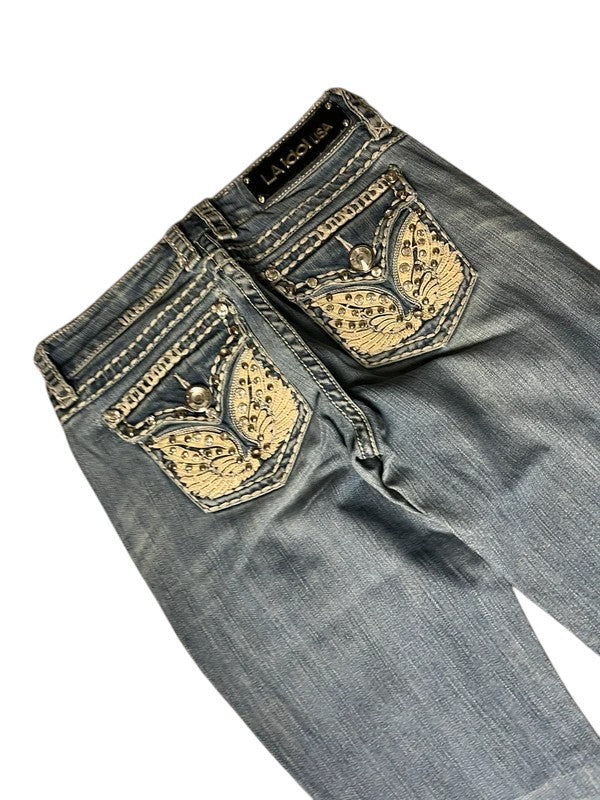 LA Idol Y2K flared Jeans blau Größe XS