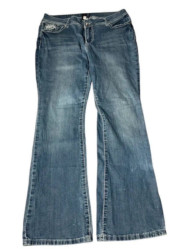 Y2K flared Jeans blau Größe L