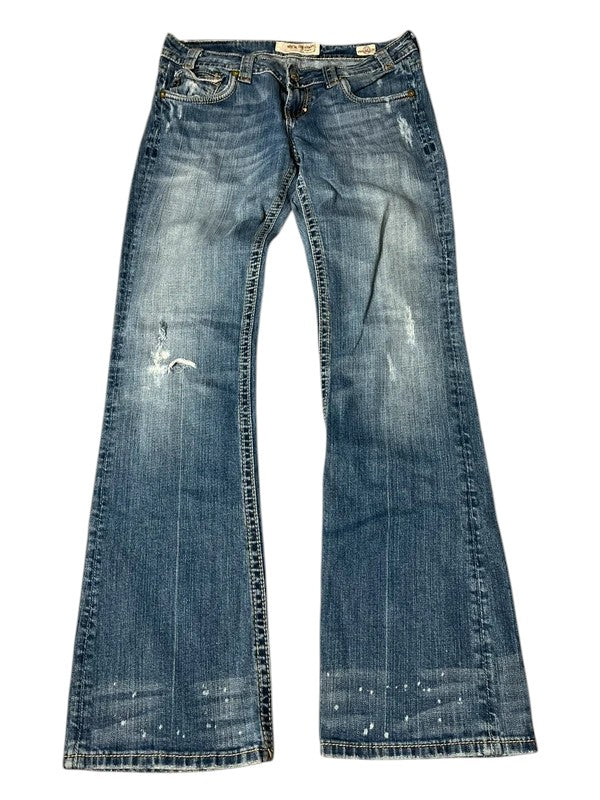 Mek Y2K flared Jeans blau Größe M