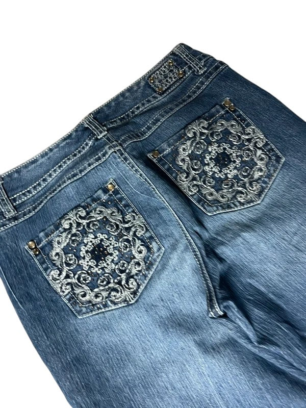 Y2K flared Jeans blau Größe S