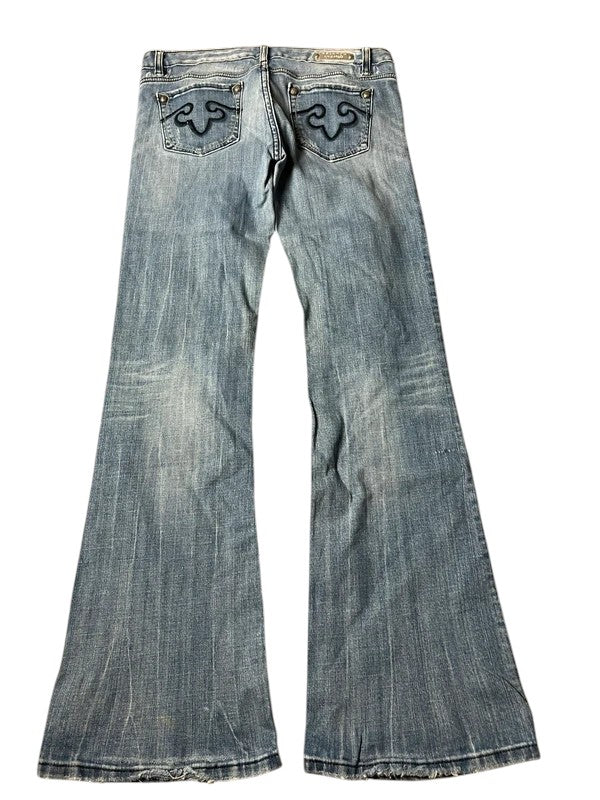 Rerock Y2K flared Jeans blau Größe L