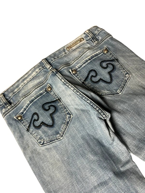 Rerock Y2K flared Jeans blau Größe L
