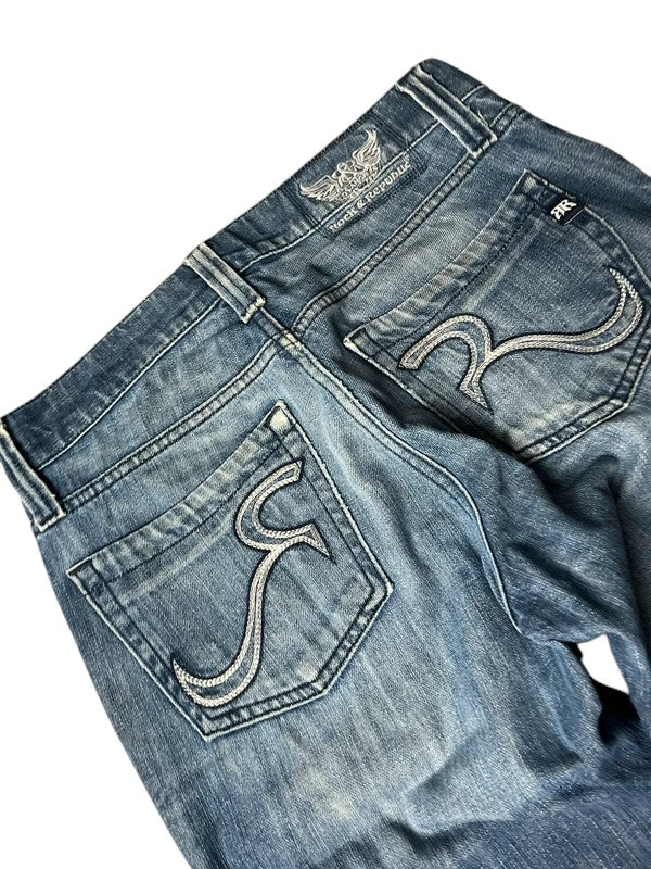 Rock & Republic Y2K flared Jeans blau Größe M