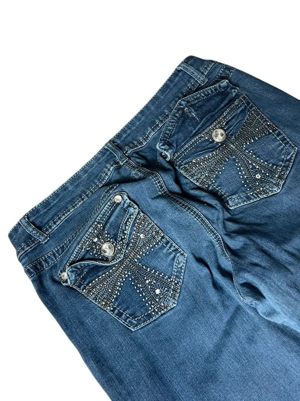 APT9 Y2K flared Jeans blau Größe M
