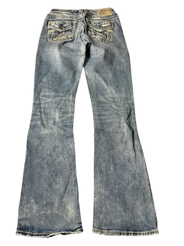 Silver Y2K flared Jeans blau Größe XXS