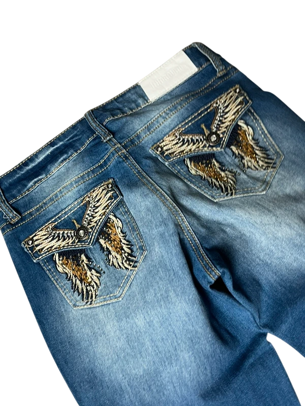 Hydraulic Y2K flared Jeans blau Größe S