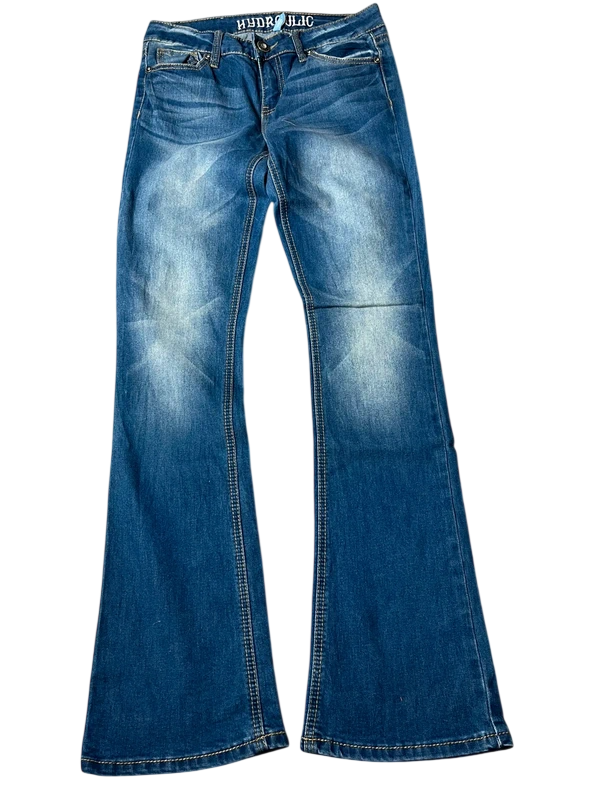 Hydraulic Y2K flared Jeans blau Größe S