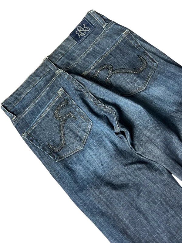 Rock & Republic Y2K flared Jeans blau Größe M
