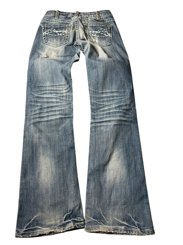 Cowgirl Tuff Y2K flared Blau Gr XS