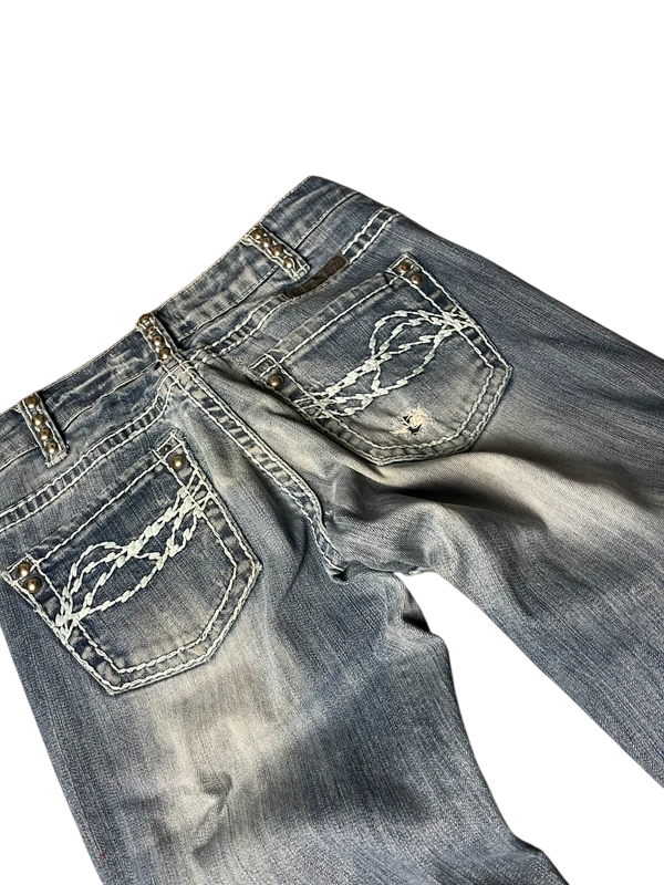 Cowgirl Tuff Y2K flared Blau Gr XS