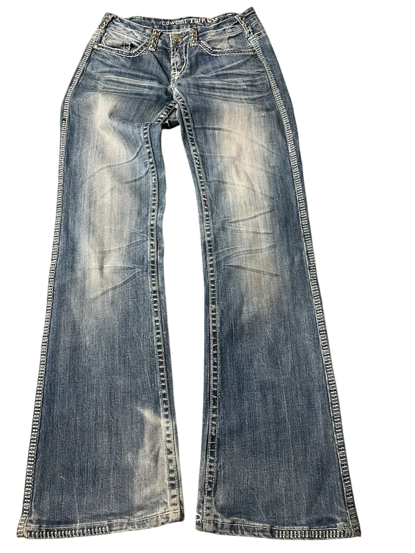 Cowgirl Tuff Y2K flared Blau Gr XS