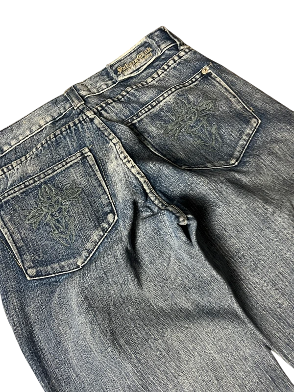 Y2K Baggy Jeans blau Größe M