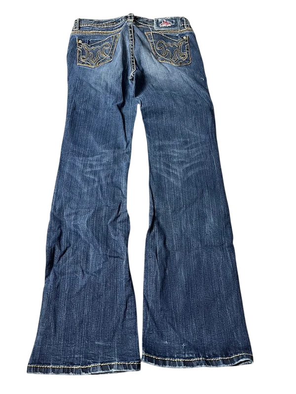 Mek Y2K flared Jeans blau Größe M