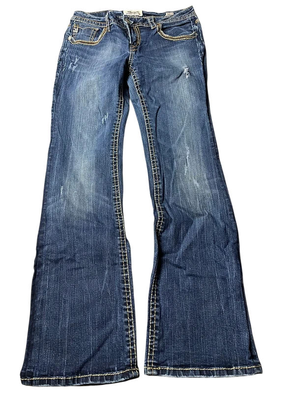 Mek Y2K flared Jeans blau Größe M