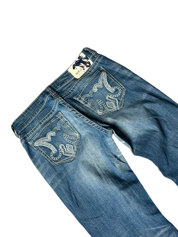 Mek Y2K Straight Jeans blau Größe M