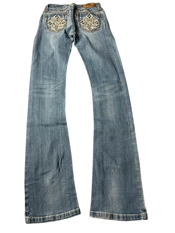 Grace Y2K flared Jeans blau Größe XXXS
