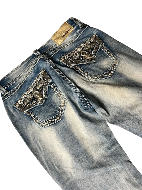 Grace Y2K flared Jeans blau Größe S