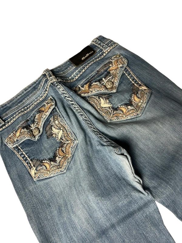 Grace Y2K flared Jeans blau Größe S